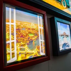 collage LED Virtual window wall box