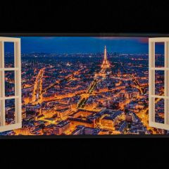Paris from above LED Virtual window wall box