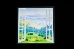 mountains Virtual LED window wall box