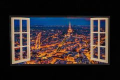 Paris from sky Virtual LED window wall box