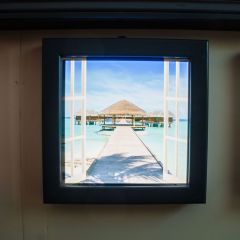 Beach LED Virtual Window Wall Art
