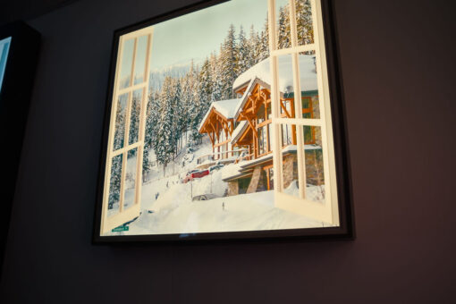 Snow Themed LED Virtual Window 600x600mm