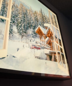 Alternative view of Snow Themed LED Virtual Window 600x600mm