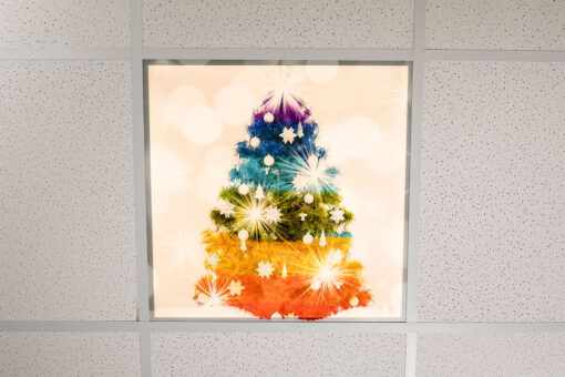 Christmas Tree Themed LED Panel Overlay